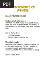 Components of Fitness and Testing Protocols