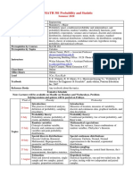 MATH381 Probability and Statistics Summer 2020 Syllabus PDF