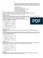 SQL Constraints