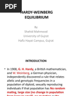 Hardy-Weinberg Equilibrium: by Shahid Mahmood University of Gujrat Hafiz Hayat Campus, Gujrat