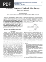 Company Analysis of Madras Rubber Factory (MRF) Limited