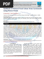 Synthesis of Natural Food Colour From Carotenoid Using Flower Petals