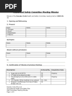 H&S Meeting Minutes - Template