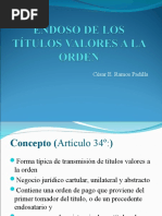 Endoso de Titulos Valores A La Orden