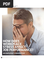 How Does Workplace Stress Affect Job Performance?: An Employee'S Perspective