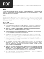 ETB Misión: Principios ETB Código de Buen Gobierno