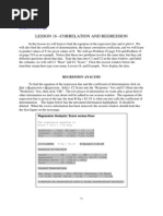 Lesson 16 - Correlation and Regression: Return To Cover Page