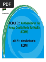 An Overview of The Kenya Quality Model For Health (KQMH)