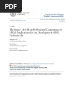 The Impact of eHR On Professional Competence in HRM: Implications For The Development of HR Professionals