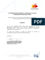 Certificado Comfacesar