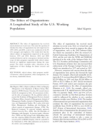 The Ethics of Organizations: A Longitudinal Study of The U.S. Working Population