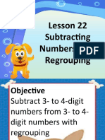 Lesson 22 Subtracting Numbers With Regrouping