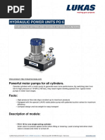 Hydraulic Power Units Po 6: For Single-Acting and Double-Acting Cylinders