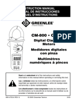 CM-800 - CM-850: Instruction Manual Instruction Manual Manual de Instrucciones Manuel D'Instructions