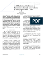 Influences of Marketing Mix Factors in Querying For Information Through Conventional English Newspapers in Sri Lanka