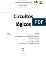 3ra Evaluación Matemática I. Circuitos Lógicos