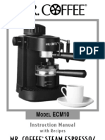 Mr. Coffee Ste Am Espresso/ C Appuccino Maker: M ECM10