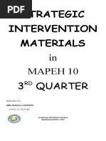 Strategic Intervention Materials: in Mapeh 10 3 Quarter