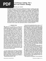 Optimization and Continuous Casting: Part I. Problem Formulation and Solution Strategy