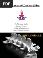 Biomechanics of Lumbar Spine