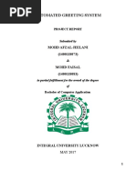 Automated Greeting System: Mohd Afzal Jeelani (1400118073) & Mohd Faisal (1400118083)