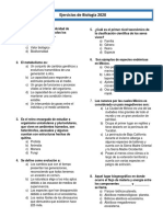 Ejercicios Biología 2020 PDF