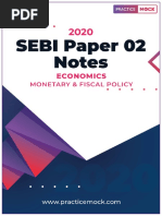 SEBI Grade A 2020 Monetary and Fiscal Policy 1