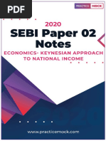 Sebi Grade A 2020: Economics: Keynesian Approach To National Income