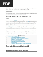 Caracteristicas de Windows XP