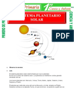 El Sistema Planetario para Primero de Primaria