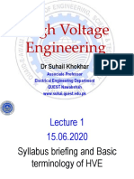 High Voltage Engineering: DR Suhail Khokhar