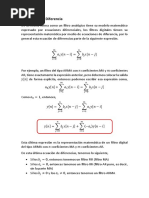 Filtros Digitales - Ecuaciones de Diferencias