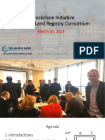 Blockchain Initiative Swedish Land Registry Consortium: March 20, 2018