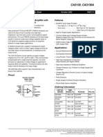 Ca3130, Ca3130A: 15Mhz, Bimos Operational Amplifier With Mosfet Input/Cmos Output Features