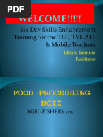 WELCOME!!!!!: Six-Day Skills Enhancement Training For The TLE, TVL, ALS & Mobile Teachers