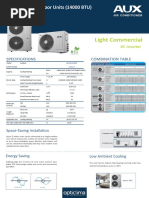 Light Commercial: Specifications COM Bination Table