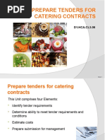 Prepare Tenders For Catering Contracts: D1.HCA - CL3.06