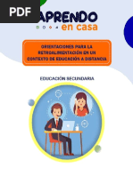 Retroalimentacion en La Educacion A Distancia - 2020.