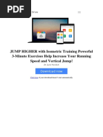 JUMP HIGHER With Isometric Training Powerful 3-Minute Exercises Help Increase Your Running Speed and Vertical Jump!