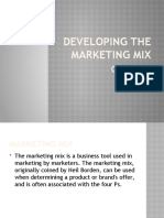 Chapter 4 DEVELOPING THE MARKETING MIX