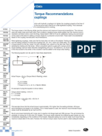 Tightening and Torque Recommendations For Hydraulic Couplings