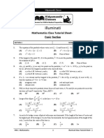 Illuminati: Mathematics Class Tutorial Sheet-2 Conic Section