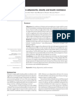 Relationship Between Adiponectin, Obesity and Insulin Resistance