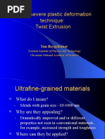 A New Severe Plastic Deformation Technique: Twist Extrusion