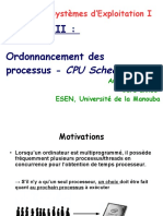 Systèmes D'exploitation I: Chapitre III: Ordonnancement Des Processus