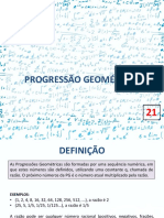 21 - Progressão Geométrica