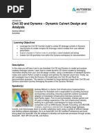 Civil 3D and Dynamo - Dynamic Culvert Design and Analysis: Learning Objectives