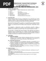 Plan Anual de Trabajo Del Area de Comunicación