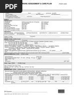 Downtime Daily Nursing Assessment & Care Plan: 1 of 5 Date: Time