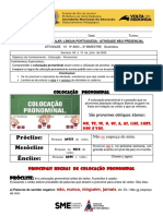 Atividade 2B 10 Gramática 9 Ano Colocação Pronominal 903 e 904